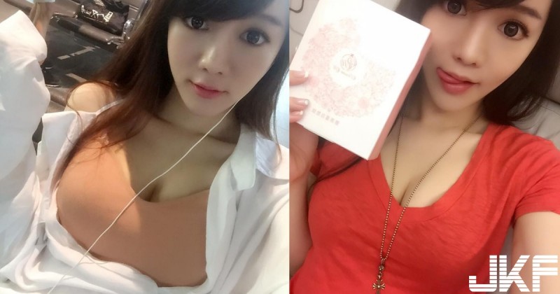 放開那條線！「白皙大奶正妹」胸前深溝太危險，項鍊或耳機線一條都不放過！【EV棋牌】-EV棋牌