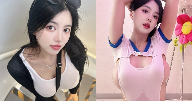 來自南韓的大歐派！氣質正妹「背帶卡溝」好害羞，想不到平常穿衣尺度更辣【EV棋牌】-EV棋牌