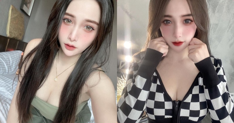 正妹「唯娜」棋盤格造型好深V，「雄厚乳量」常撐爆上衣！【EV棋牌】-EV棋牌