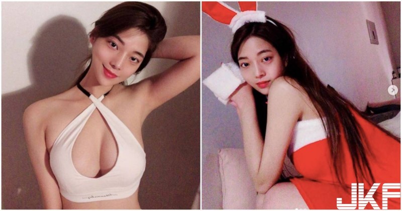 大尺正妹穿上「低胸聖誕裝」，側乳胸型超突出，IG爆乳畫面實在太猛！【EV棋牌】-EV棋牌