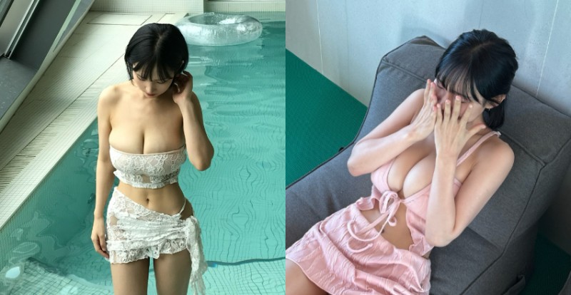 短髮巨乳韓妹乳量罩不住　不管穿什麼都會炸出來！【EV棋牌】-EV棋牌