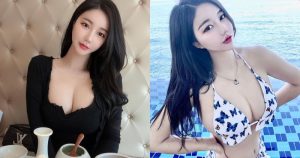 穿低胸裝用餐的「火辣爆乳妹」,「搶眼的飽滿美胸」比食物誘人!【EV棋牌】-EV棋牌