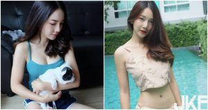 正妹抱小狗「胸前份量好足夠」,「白嫩美乳」讓大家都想被抱抱了!【EV棋牌】-EV棋牌