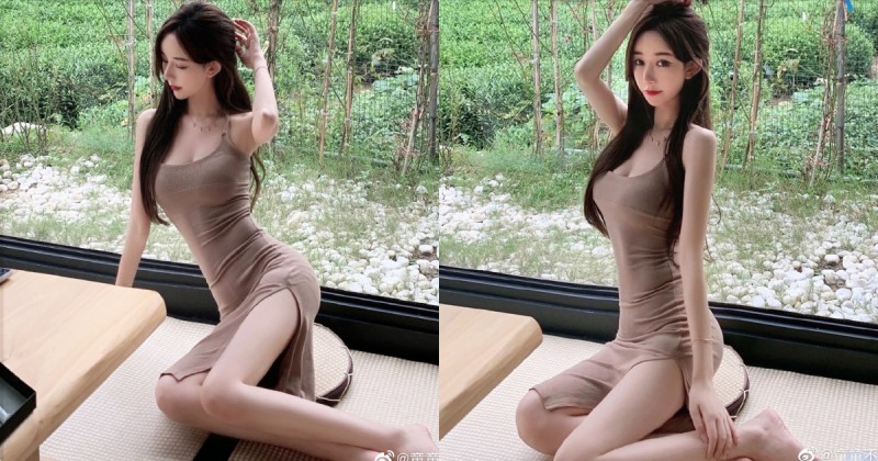 茶園喝茶發現「性感連衣裙正妹」，「撩人的賞景姿勢」太誘惑！【EV棋牌】-EV棋牌