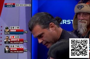 【EV扑克】同花围攻下的AA绝命挣扎，两次发牌上演命运逆转！【EV棋牌】-EV棋牌