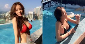 長輩問安時間到!「大奶正妹」掀起泳池海波浪,外表清新身材卻超兇狠!【EV棋牌】-EV棋牌