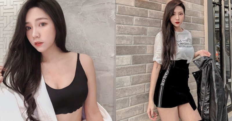 令人失控的長腿！氣質美女「謝佩」曲線曼妙，性感皮裙配白皙美腿不看吃虧！【EV棋牌】-EV棋牌