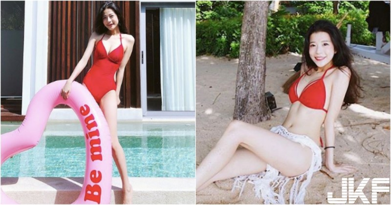 清新甜美台灣正妹Alice，「紅色比基尼」火辣度假，白皙長腿好誘人啊～【EV棋牌】-EV棋牌