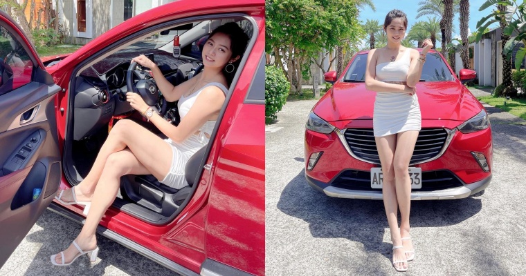 167 cm 羽球正妹「萱萱」化身一日車模！「修長美腿」讓人心動【EV棋牌】-EV棋牌