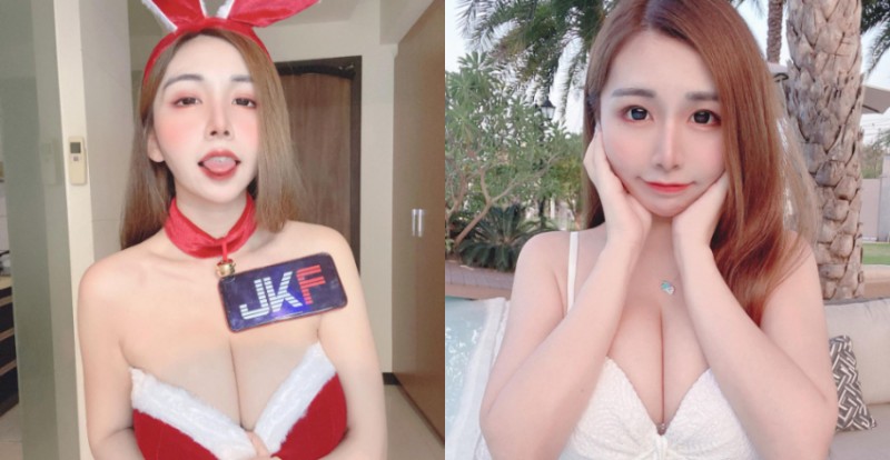 乖小孩才有！巨乳聖誕老人「周念薰」拉低領口爆乳大送福利【EV棋牌】-EV棋牌