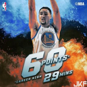 NBA本季最高分！ 湯普森噴火狂飆60分【EV棋牌】-EV棋牌