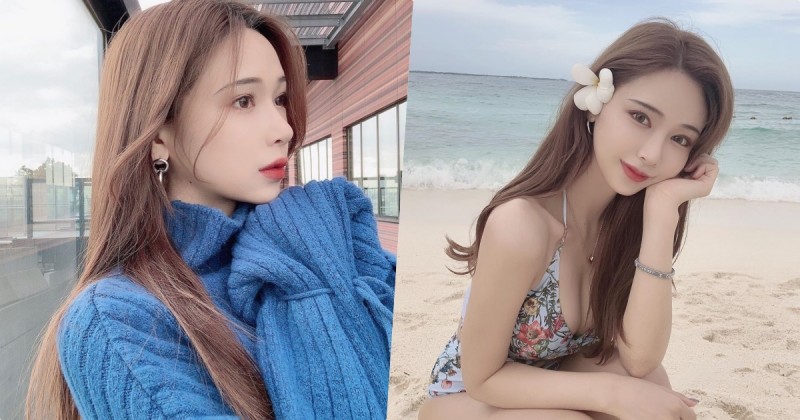 氣質正妹老闆娘「原來是隱乳系」，海邊穿比基尼「中間深溝好長一條」！【EV棋牌】-EV棋牌