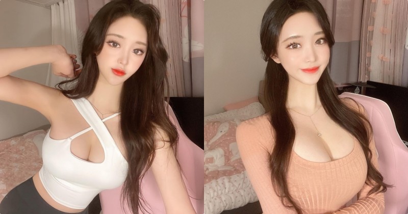 美胸正妹「上圍很兇腰又細長」，「火辣的車頭燈」太極品了！【EV棋牌】-EV棋牌