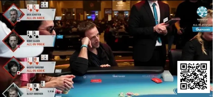 【EV扑克】四家全下！AA、KK、TT、同花，谁是最后赢家？【EV棋牌】-EV棋牌