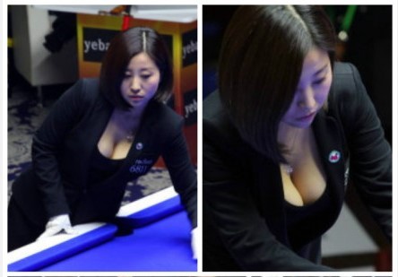 妳是來走秀還是打球？ 她龐然G奶一晃…壓垮撞球台惹【EV棋牌】-EV棋牌