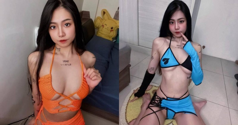 超火辣多巴胺穿搭！「Nami」用極少布料和繽紛色彩展現「美乳細腰」！【EV棋牌】-EV棋牌