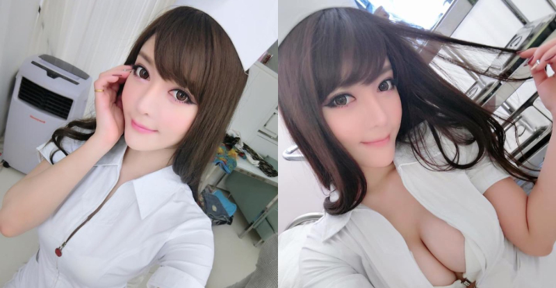 誠意滿滿！大眼正妹「莉亞Chao Lia」制服拉鏈一開嫩乳立刻溢出，騷辣畫面絕對治百病！【EV棋牌】-EV棋牌