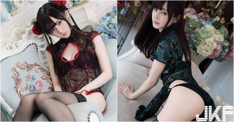 「甜美嫩妹」旗袍誘惑！造型多變太會玩，「飽滿美臀」對著鏡頭好勾人！【EV棋牌】-EV棋牌