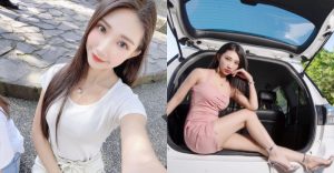 副駕正取！甜美正妹「小曖萱Strawberry」水汪大眼太吸睛，香車配美人剛好一次包軌！【EV棋牌】-EV棋牌