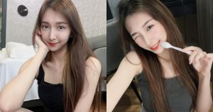 甜心正妹「對鏡甜笑超迷人」，「甜甜女友造型」充滿戀愛感！【EV棋牌】-EV棋牌