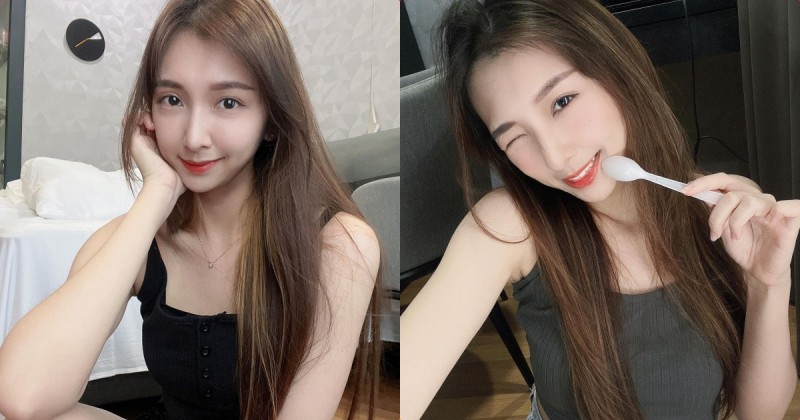 甜心正妹「對鏡甜笑超迷人」，「甜甜女友造型」充滿戀愛感！【EV棋牌】-EV棋牌