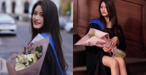 「最美畢業生」回眸甜笑太雋永，黑袍下的「白嫩玉腿」讓全體師生超驚喜【EV棋牌】-EV棋牌