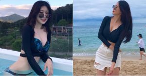 素人正妹迎向海邊,「渾圓嫩乳」迎向世人!胸前「不斷彈跳」讓人眼花…【EV棋牌】-EV棋牌