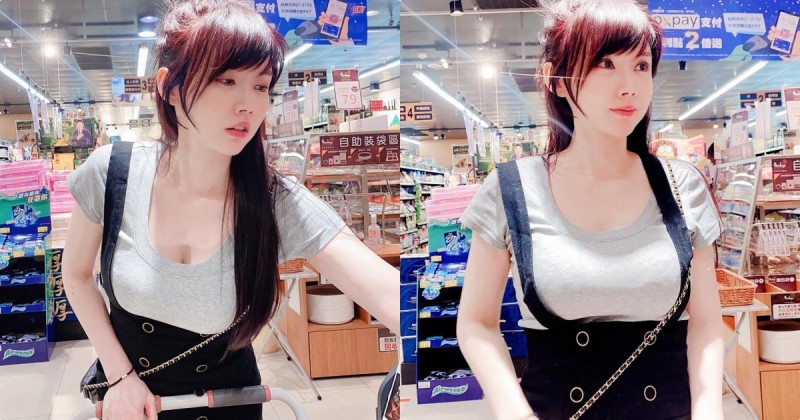 好辣！全聯買菜遇到「超兇G奶女神」，緊身T恤下的「邪惡形狀太飽滿」！【EV棋牌】-EV棋牌