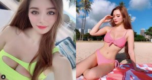 混血辣妹Ami「放送誘人深溝」，海灘曬美乳辣暈遊客！【EV棋牌】-EV棋牌