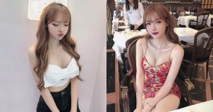 餐廳甜美正妹「緊身洋裝穿好短」，白皙嫩腿視角太邪惡了！【EV棋牌】-EV棋牌