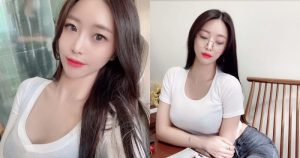 性感小姐姐「白T美乳畫面辣翻」，「飽滿的胸型」太罪惡了！【EV棋牌】-EV棋牌