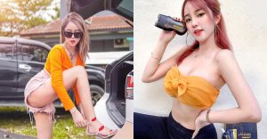 今天算帳！正妹會計師「Baby Kylie」美腿一跨乍現邪惡春光，飽滿雙峰更讓人無法抗拒！【EV棋牌】-EV棋牌