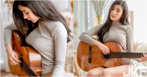 「清純大奶吉他妹」在家不穿褲！「白皙美腿」配奶夾吉他的畫面好誘人！【EV棋牌】-EV棋牌