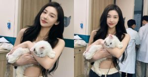 「氣質天菜」精緻五官太迷人，邪惡白貓躺乳好險沒遮「銷魂紙片腰」【EV棋牌】-EV棋牌