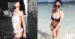 姐是歐美系！台灣妹子「海外露奶」！渾圓白皙「霸氣雪乳」連外國人都征服了…【EV棋牌】-EV棋牌