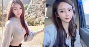 盪鞦韆的甜心正妹「顏值太高了」，挖空的毛衣展現「性感深溝」！【EV棋牌】-EV棋牌