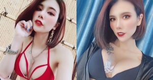 火辣主持人「菁菁」紅色比基尼超爆乳，惹火的穿搭「畫面好兇」！【EV棋牌】-EV棋牌