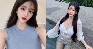 氣質正妹下水後「火辣曲線」現形，「白嫩美肌」腰細、胸好大！【EV棋牌】-EV棋牌