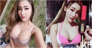 身材太兇猛！「白嫩爆乳妹」潑水節玩好嗨！「渾圓飽滿」內衣都快撐不住！【EV棋牌】-EV棋牌