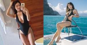 陽光正妹泳裝開中路秀「人字豪乳」!超強「水滴奶」弧度好完美!【EV棋牌】-EV棋牌