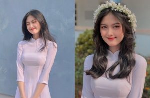 清純越南妹子「Leely」辣穿奧黛胸前腫成小山　儘管全身包緊緊「巨大胸器」還是藏不住【EV棋牌】-EV棋牌
