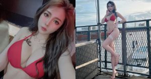 高雄正妹「張楚曼」碼頭邊性感濕身！「34E雪乳+蜜桃長腿」比例辣到不行！【EV棋牌】-EV棋牌