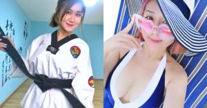 跆拳道正妹「Snowy 白雲」道袍下深藏不露 深V泳衣展現好身材!【EV棋牌】-EV棋牌