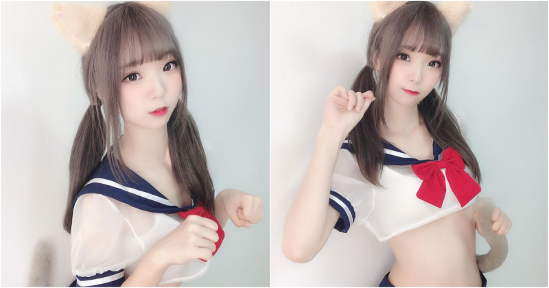 女友Fu爆棚！高顏值「制服美女」白皙身材太犯規！超甜美外型讓人戀愛啦…