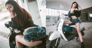 「清新少女」一秒變叛逆,機車上頂出「性感蜜臀」超失控【EV棋牌】-EV棋牌