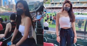 球場觀眾席驚見「香肩雪乳正妹」,超火辣美胸翹臀小蠻腰,網友:快來看球【EV棋牌】-EV棋牌