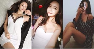 妹子超低領口兩粒「渾圓乳球」呼之欲出,又深又長的一條線,快門聲響不停!【EV棋牌】-EV棋牌