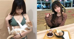 好想當貓!童顏巨乳美少女「小九九」抱著毛小孩「兇狠比基尼」畫面超養眼!【EV棋牌】-EV棋牌