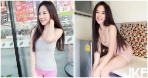 超商前「白皙正妹」酥胸超養眼!「雪白辣腿」一伸出,路人也迷倒了!【EV棋牌】-EV棋牌