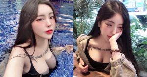 白皙正妹「超近距離美乳視角」,性感的W形狀好清楚呀!【EV棋牌】-EV棋牌